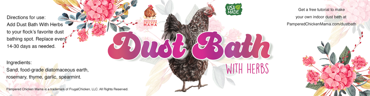 Bathing Dust with Herbs – Mite Prevention for Chickens (5 lb Canister)