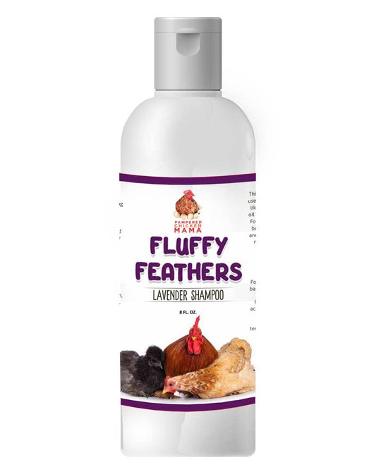 Fluffy Feathers Herbal Shampoo for Chickens – Lavender Scent, 8 oz