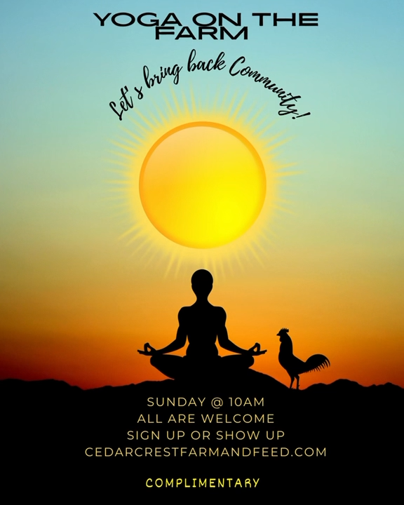 Yoga on the Farm – Every Sunday at 10 AM