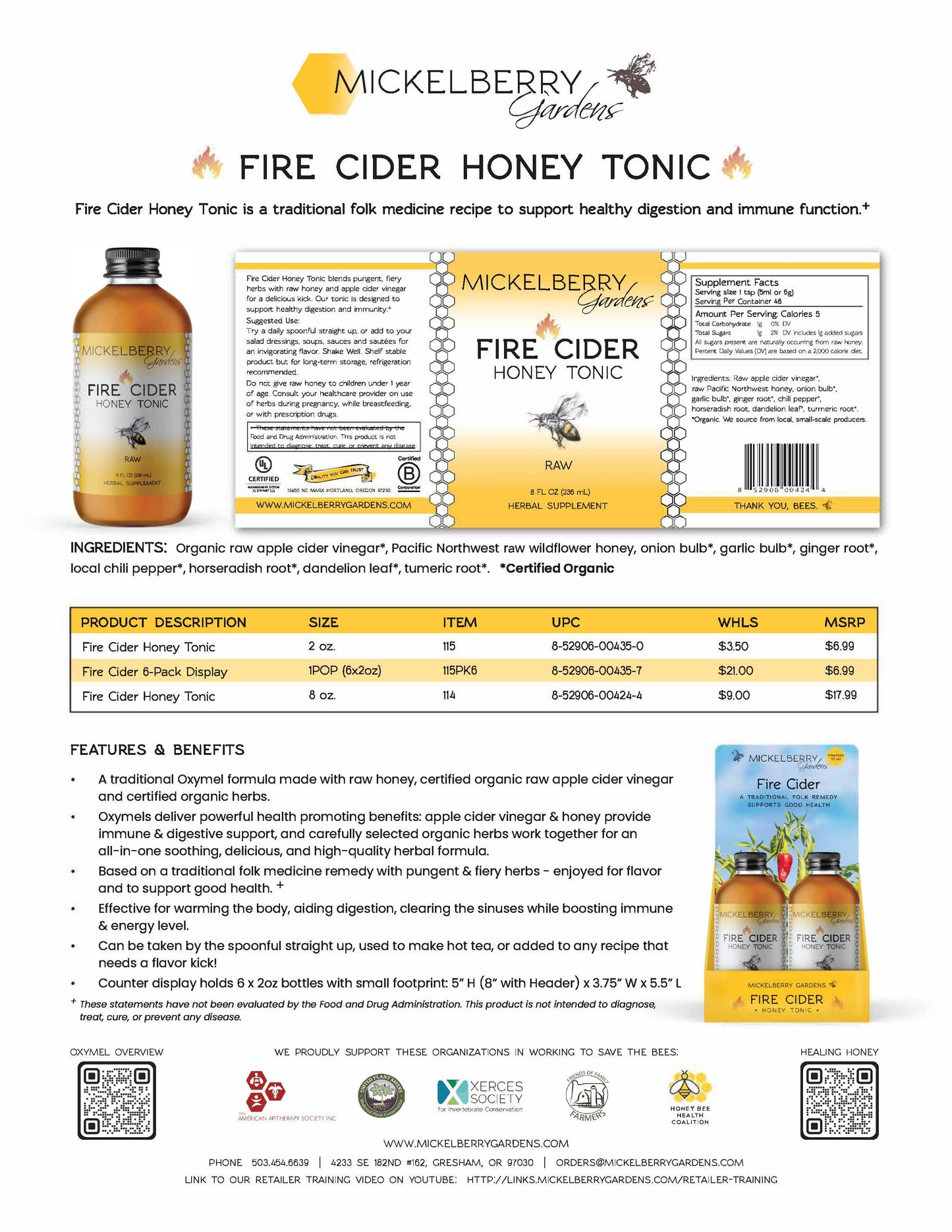 Fire Cider Honey Tonic