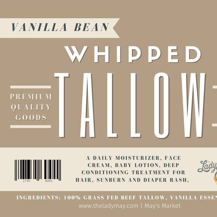 Vanilla Whipped Tallow – Grass-Fed Beef Tallow Moisturizer