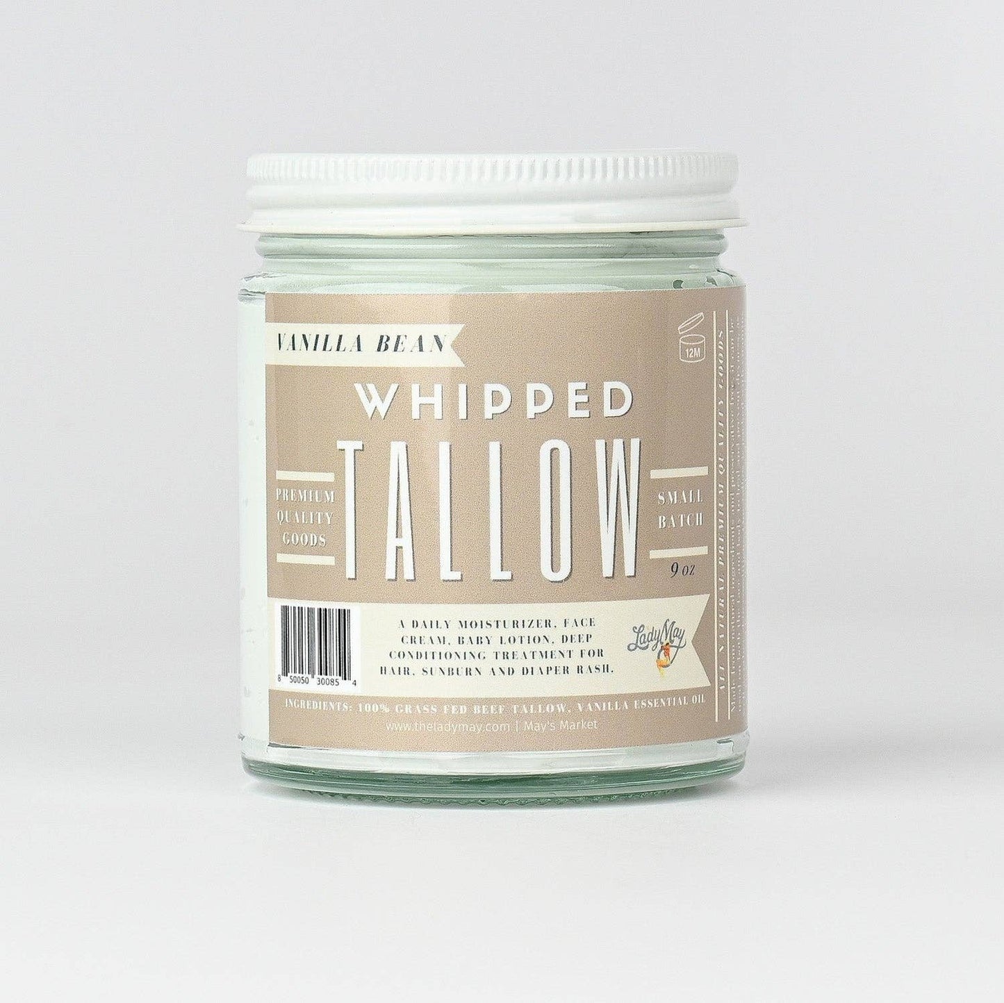 Vanilla Whipped Tallow – Grass-Fed Beef Tallow Moisturizer