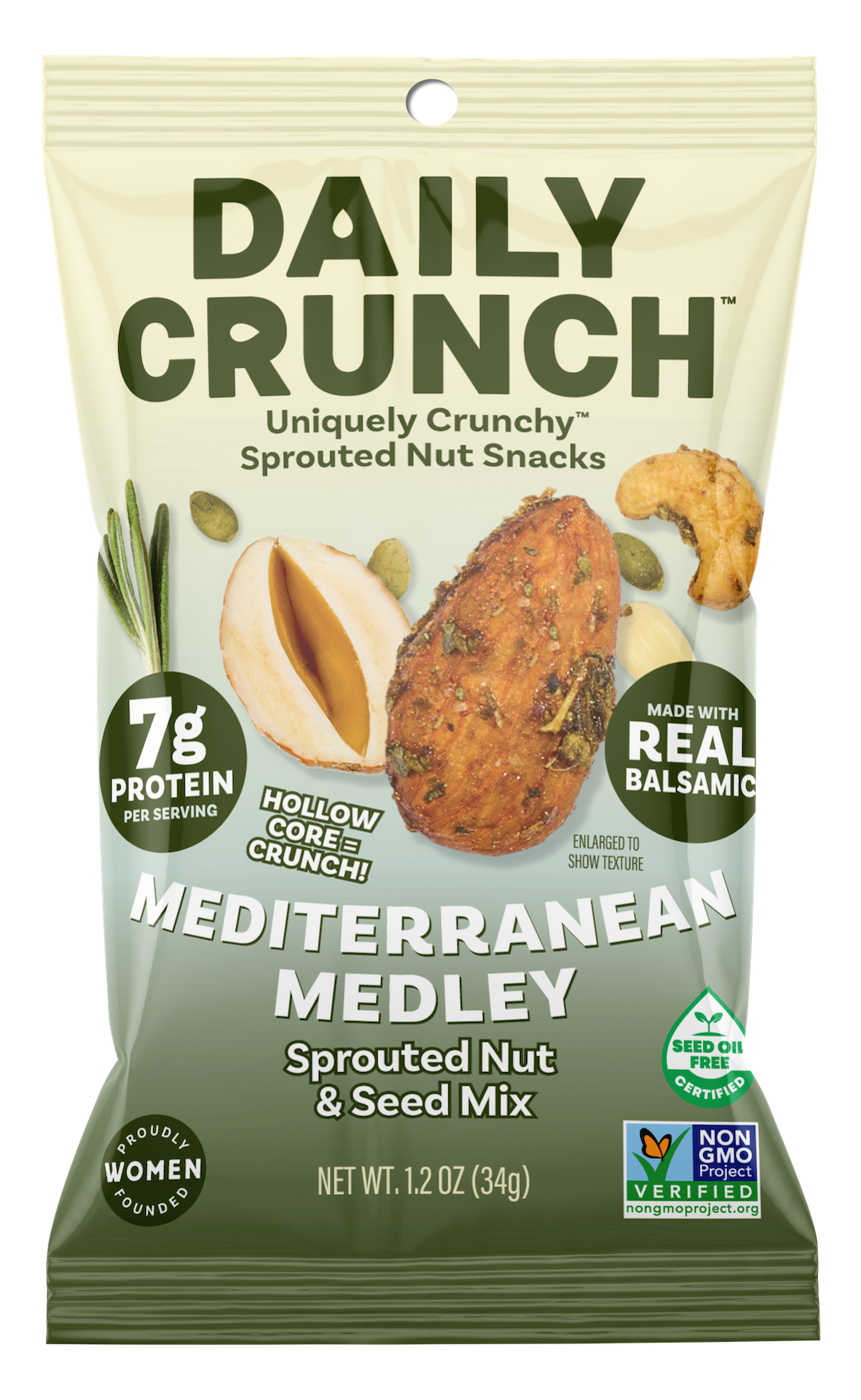 Daily Crunch Mediterranean Sprouted Nut | Single Serve Snack