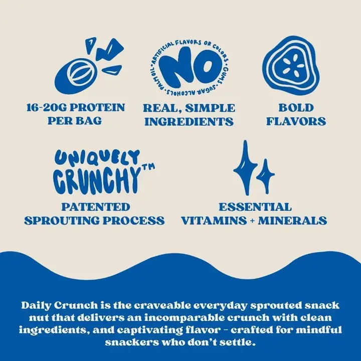 Daily Crunch Nashville Hot Sprouted Almonds | Resealable Bag