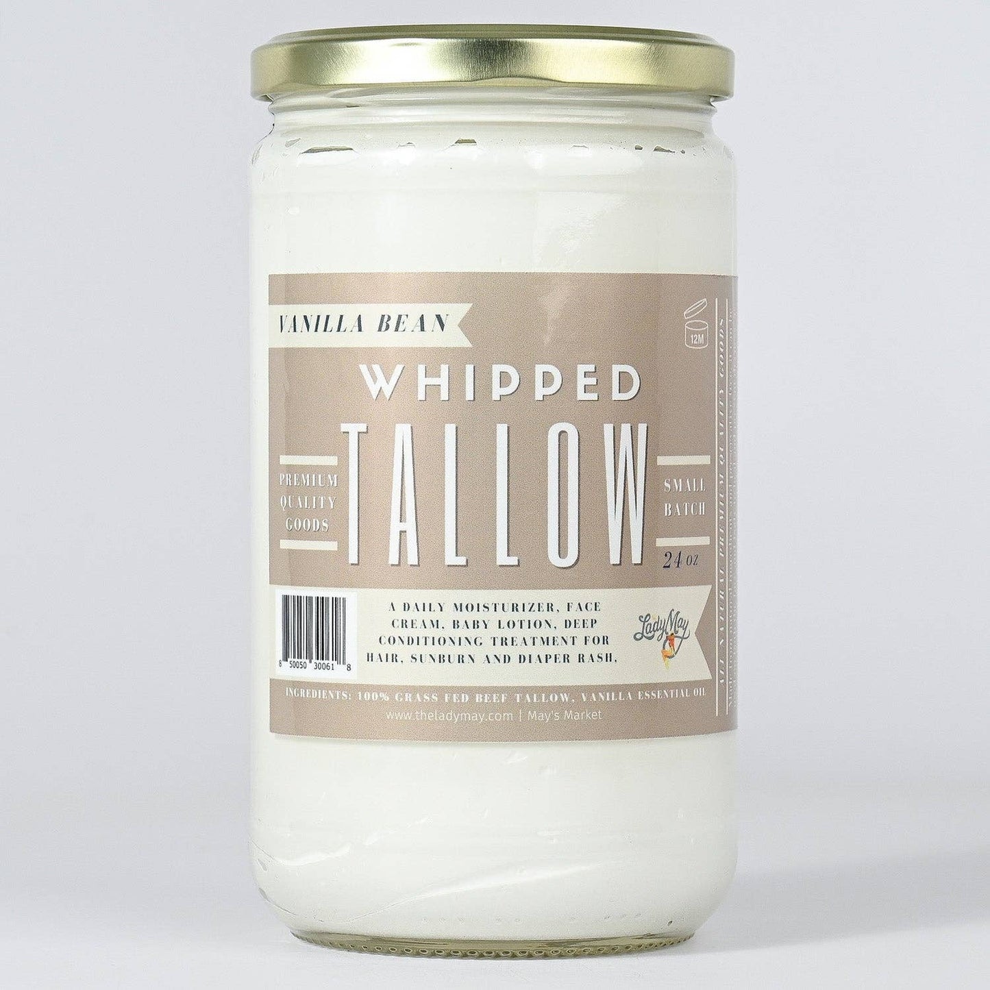 Vanilla Whipped Tallow – Grass-Fed Beef Tallow Moisturizer