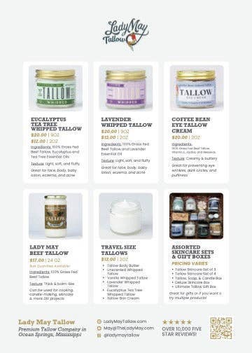 Vanilla Whipped Tallow – Grass-Fed Beef Tallow Moisturizer