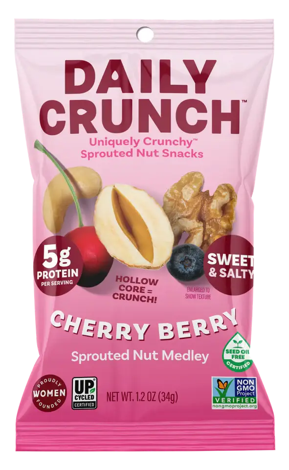 Daily Crunch Cherry Berry Sprouted Nut Mix | Single Serves