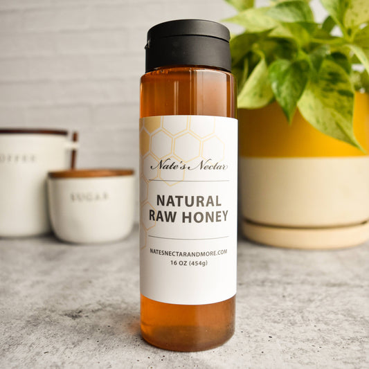 Natural Raw Honey, Plastic Squeeze Bottle
