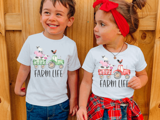 Farm Life Tee - Red Tractor