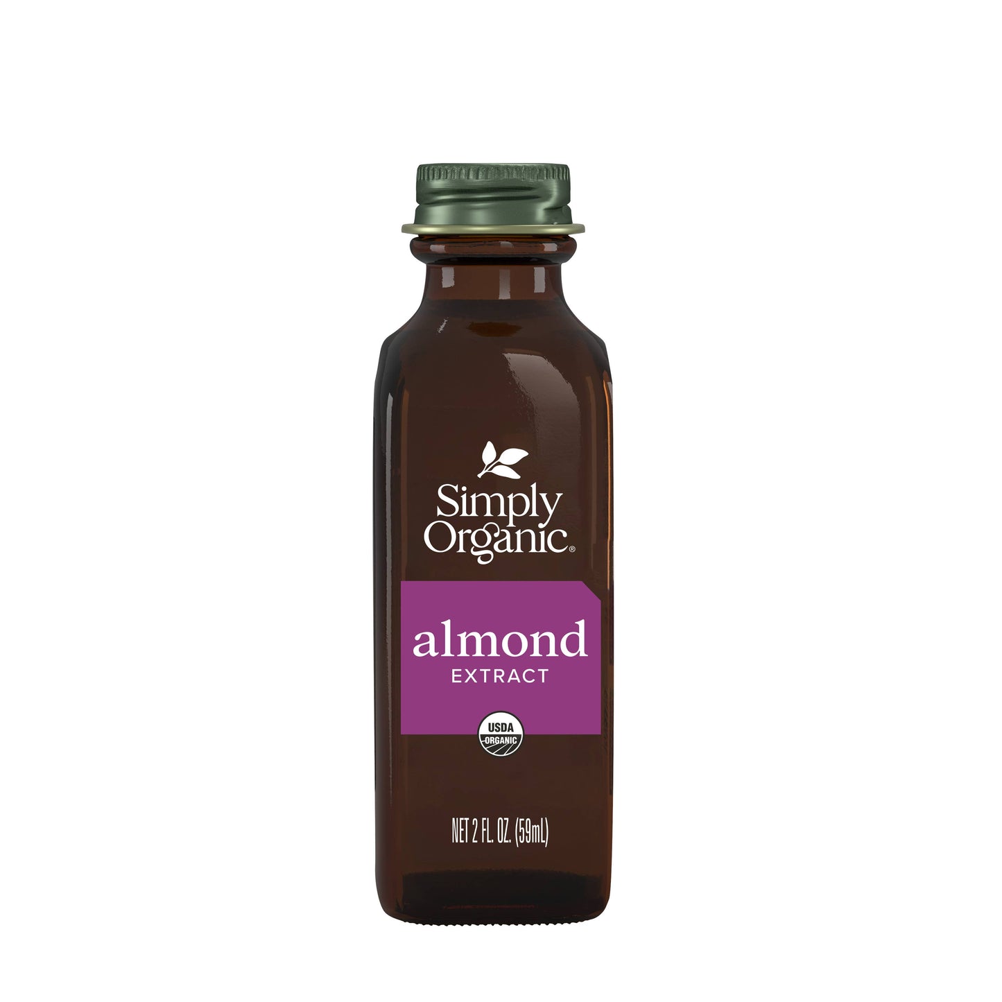 Pure Almond Extract, Certified Organic, Kosher, 2 Fl Oz