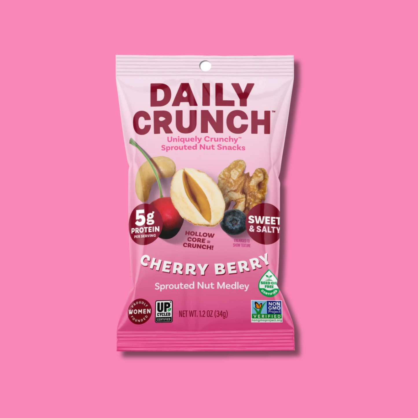 Daily Crunch Cherry Berry Sprouted Nut Mix | Single Serves