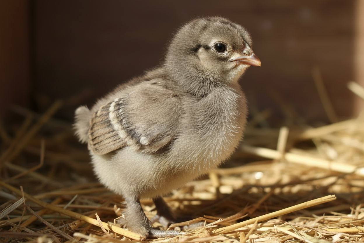 make her feathers grey and give her ouffy cheeks and feathers on her legs